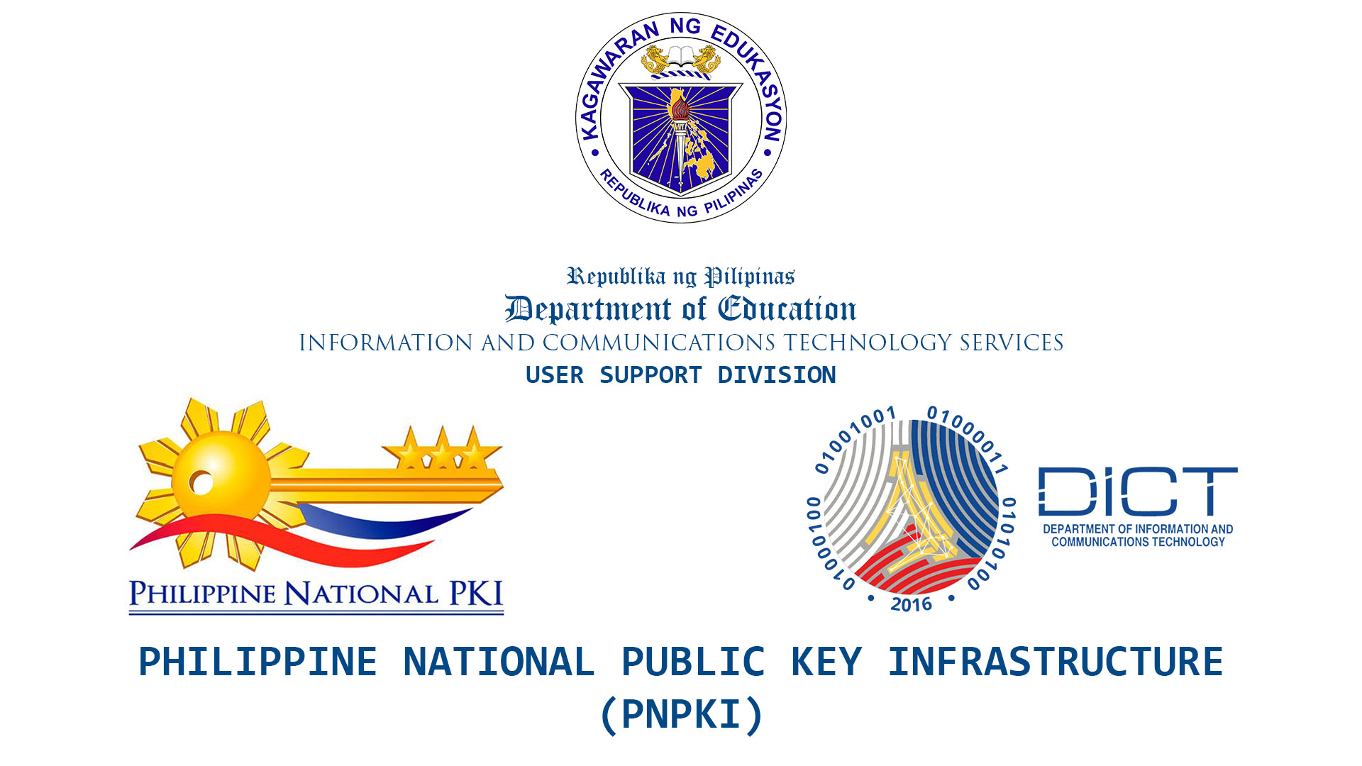 Facility for the Submission of the Application Requirement for the PNPKI Digital Certificate of DepEd Personnel in the Field Offices Escalante City