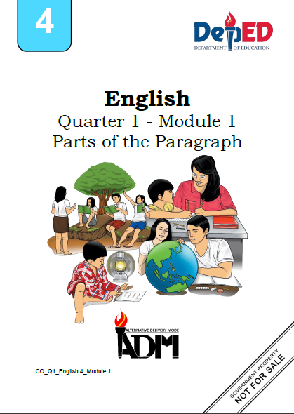 117154-Luis C. Tembrevilla Elementary School-English 4-Quarter 1-Module 1: Parts of the Paragraph